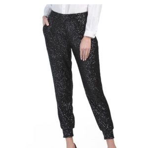 Black Sequin Joggers